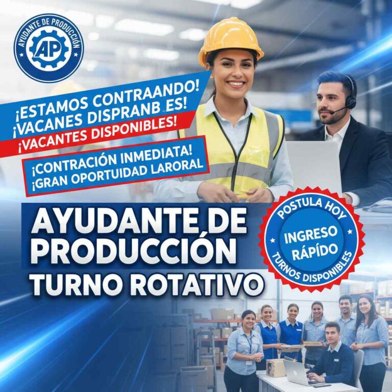 Lee más sobre el artículo Ayudante de producción turno rotativo