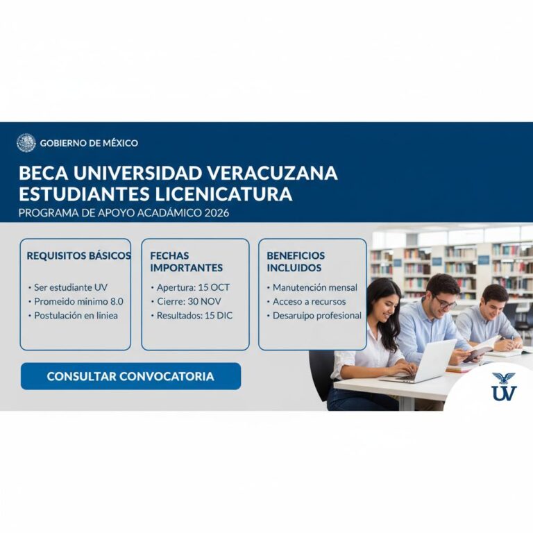Lee más sobre el artículo Beca Universidad Veracruzana estudiantes licenciatura