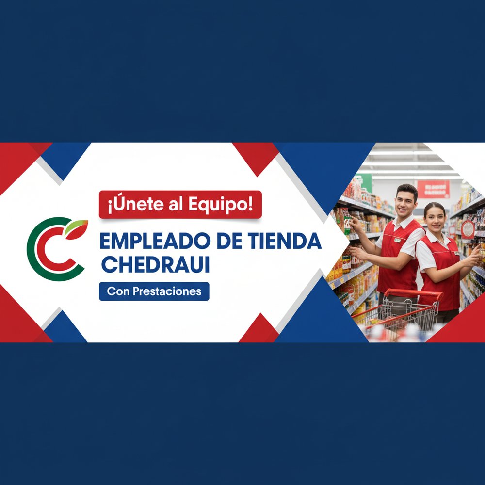 Lee más sobre el artículo Empleado de tienda Chedraui con prestaciones